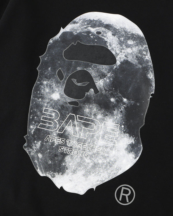 Sudaderas Bape Ape Head Moon Crewneck Hombre Negras | TSJBR-9834