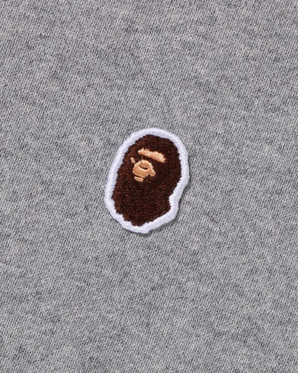 Sudaderas Bape Ape Head One Point Relaxed Fit Crewneck Hombre Gris | UBJYN-3796