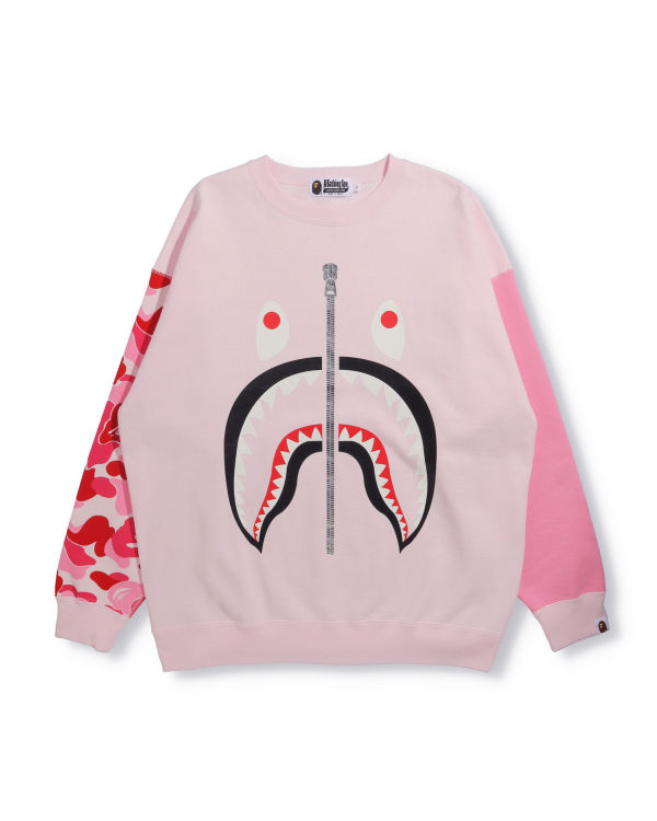 Sudaderas Bape Big ABC Camo Shark Oversized Crew Neck Mujer Rosas | QICYL-2706