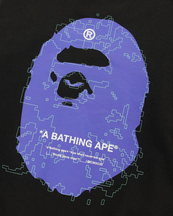 Sudaderas Bape Big Ape Head Digital Mosaic Hombre Gris Oscuro | CSEGJ-5791