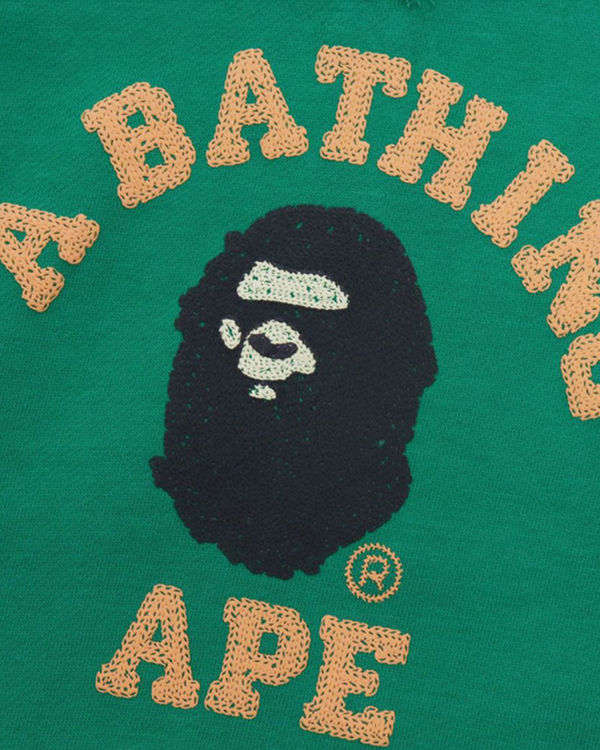 Sudaderas Bape College Crewneck Niños Verde Menta Verde | GEIZU-6218