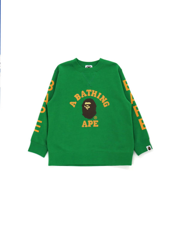 Sudaderas Bape College Crewneck Niños Verde Menta Verde | GEIZU-6218