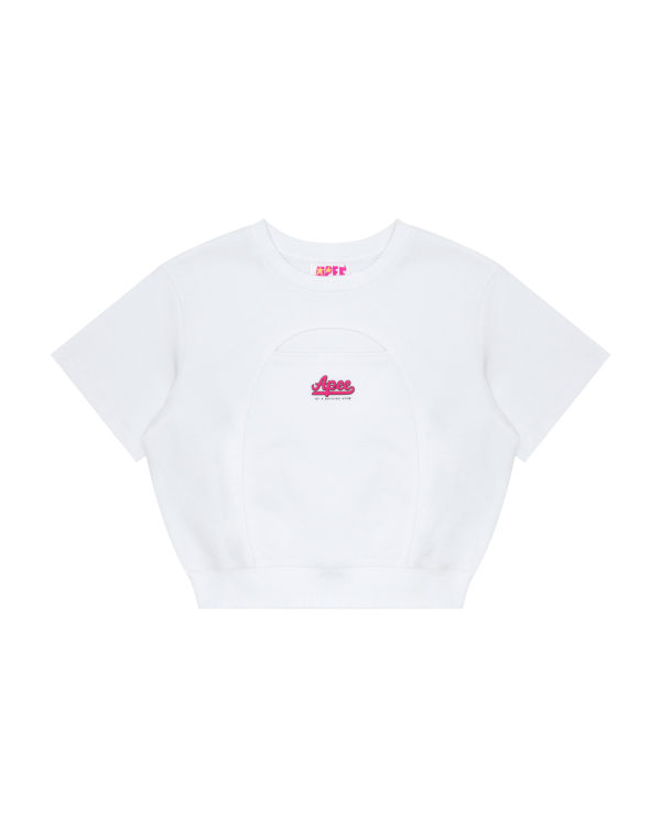 Sudaderas Bape Cropped logo Mujer Blancas | VNRBL-7802