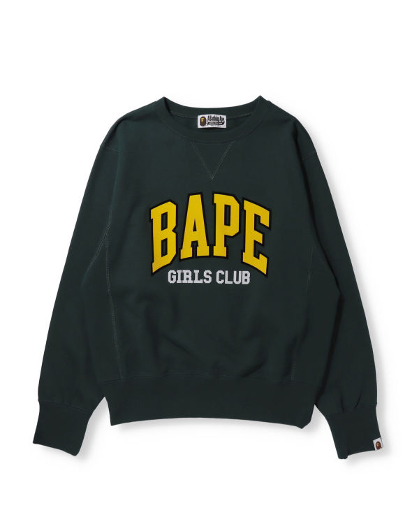 Sudaderas Bape Girls Club Anchos Crew neck Mujer Verde Oscuro | JOVLT-7120