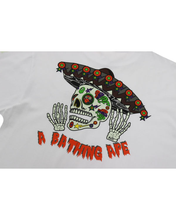 Sudaderas Bape Halloween Skull Glow In The Dark Long Sleeve Hombre Blancas | EIHOU-4598