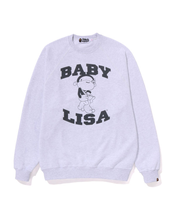 Sudaderas Bape Lisa Oversized Crewneck Mujer Gris | MBETD-5702