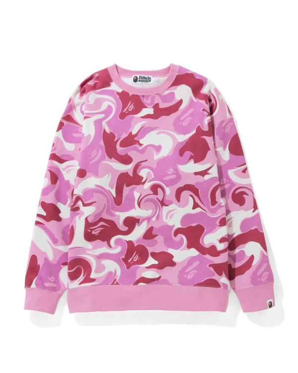 Sudaderas Bape Marble Camo Oversized Crewneck Mujer Rosas | OWPBS-4201