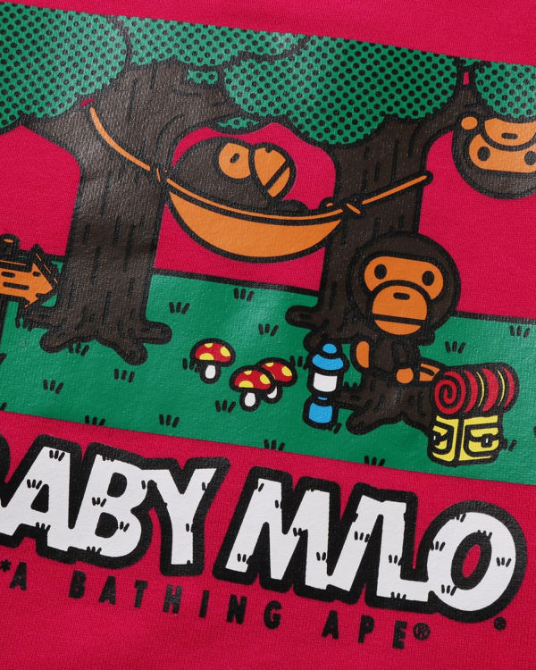 Sudaderas Bape Milo Camo Hammock Crewneck Niños Rosas | UMBGK-9734