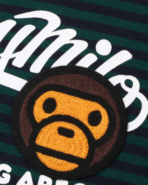 Sudaderas Bape Milo Patch Hoop Crewneck Niños Verde Oscuro | GRWBC-2548