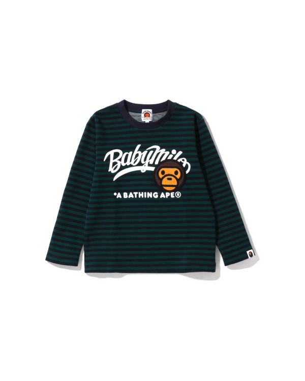 Sudaderas Bape Milo Patch Hoop Crewneck Niños Verde Oscuro | GRWBC-2548