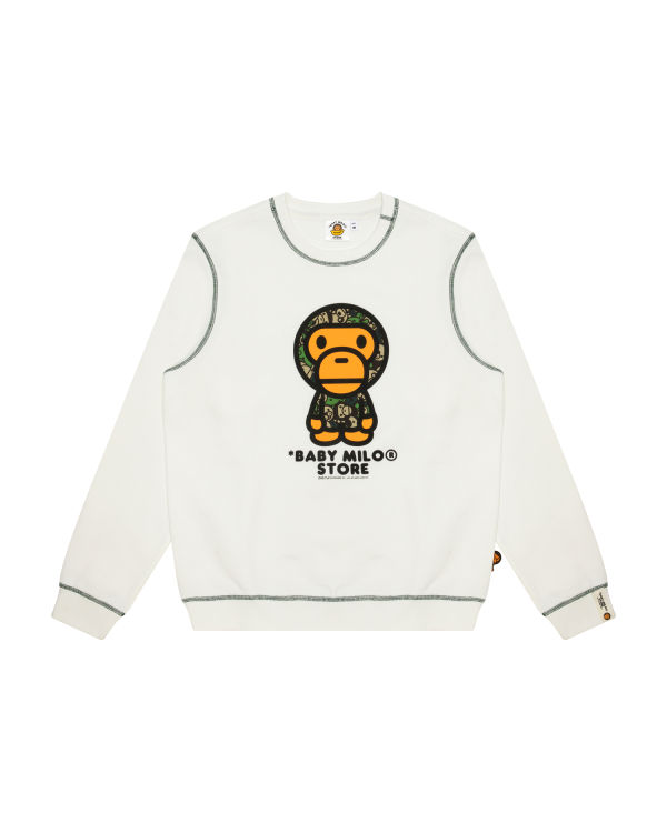 Sudaderas Bape Milo crew neck Mujer Blancas | VHNYT-5184