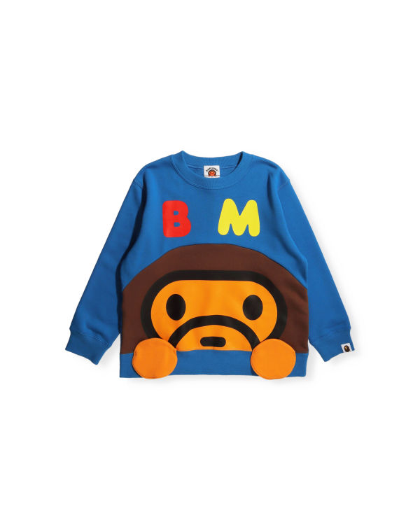 Sudaderas Bape Milo crew neck Niños Azules | YABQJ-2389