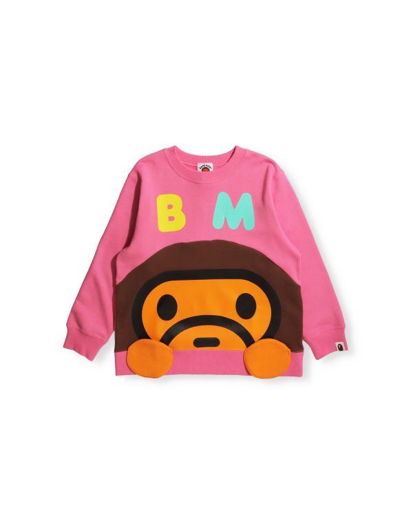 Sudaderas Bape Milo crew neck Niños Rosas | ZWKXV-3874