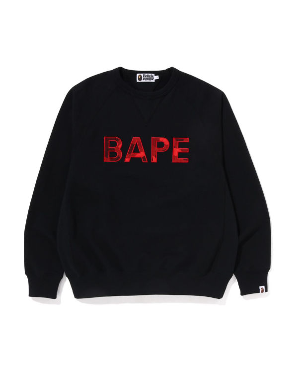 Sudaderas Bape Patch Relaxed Fit Crewneck Hombre Negras | AVTJW-1549