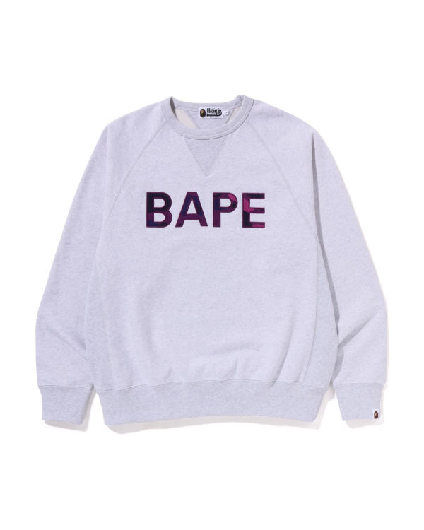 Sudaderas Bape Patch Relaxed Fit Crewneck Hombre Gris | BTCDQ-6098