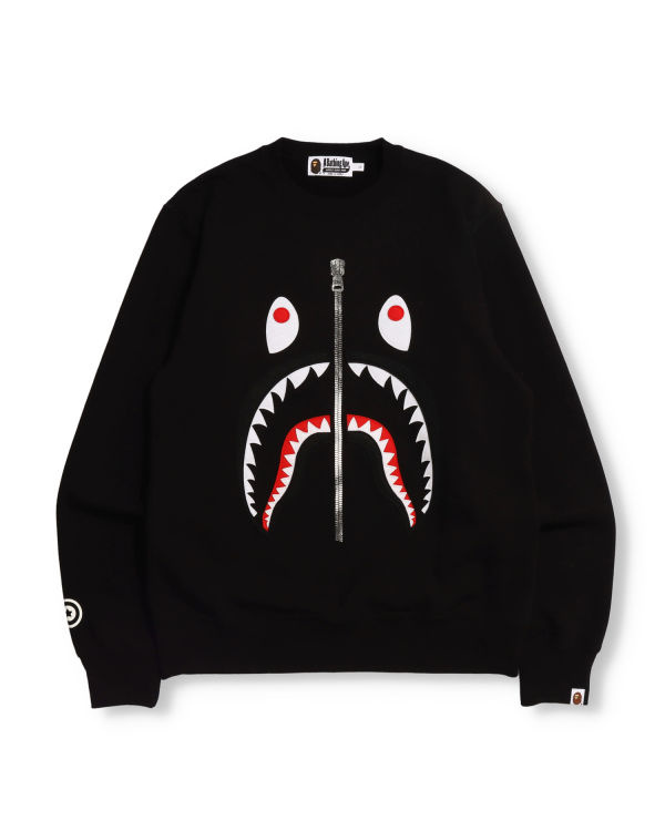 Sudaderas Bape Patched Shark Crewneck Hombre Negras | IHLFN-5129