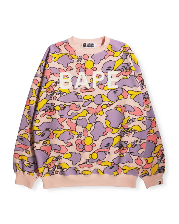 Sudaderas Bape STA Camo Oversized Crewneck Mujer Rosas | DAZRN-5140