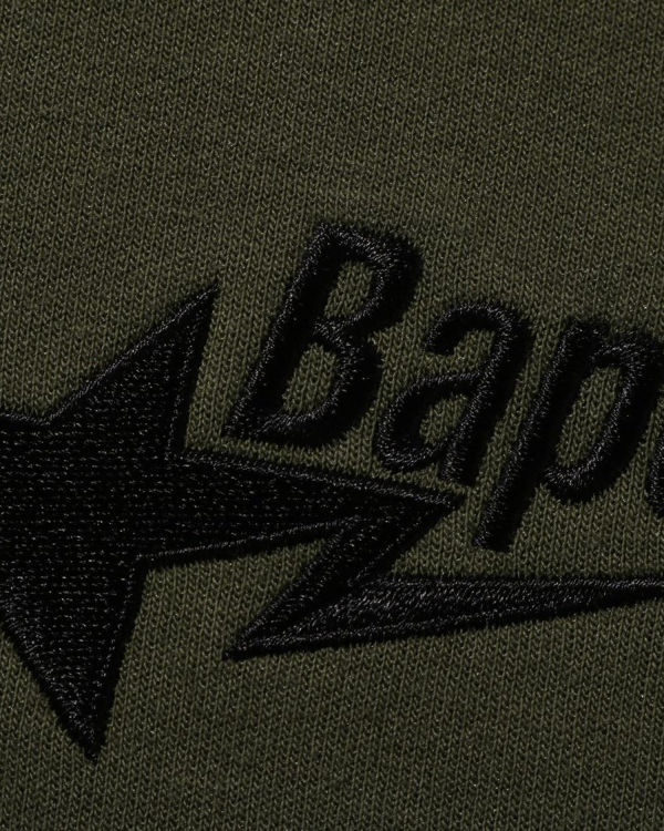 Sudaderas Bape STA Logo Relaxed Fit Crewneck Hombre Verde | JATEG-5648