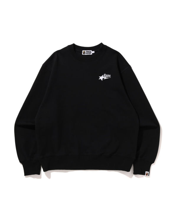 Sudaderas Bape STA Logo Relaxed Fit Crewneck Hombre Negras | JPZKT-0438