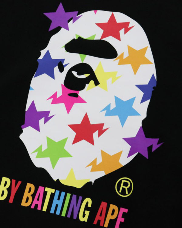 Sudaderas Bape STA Pattern By Bathing Ape Hombre Negras | XOIPT-9582