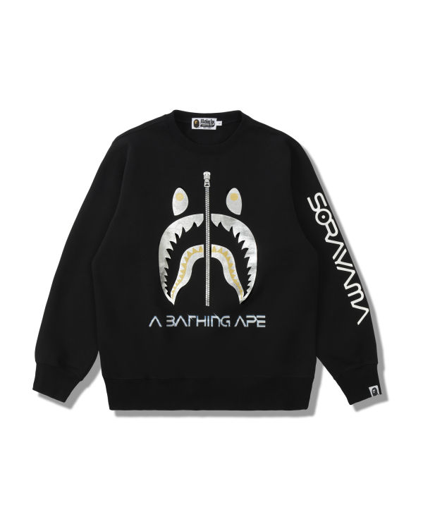 Sudaderas Bape X Hajime Sorayama Shark Crewneck Hombre Negras | FTOVN-6140