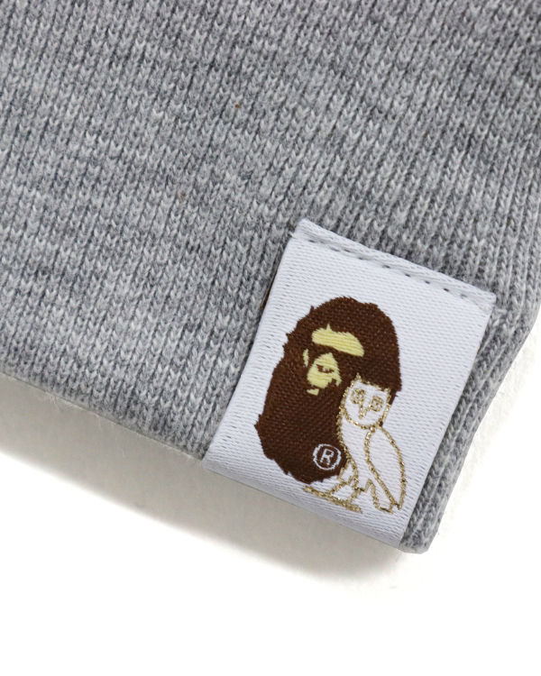 Sudaderas Bape X OVO Card Crew Neck Hombre Gris | HLIJU-2543