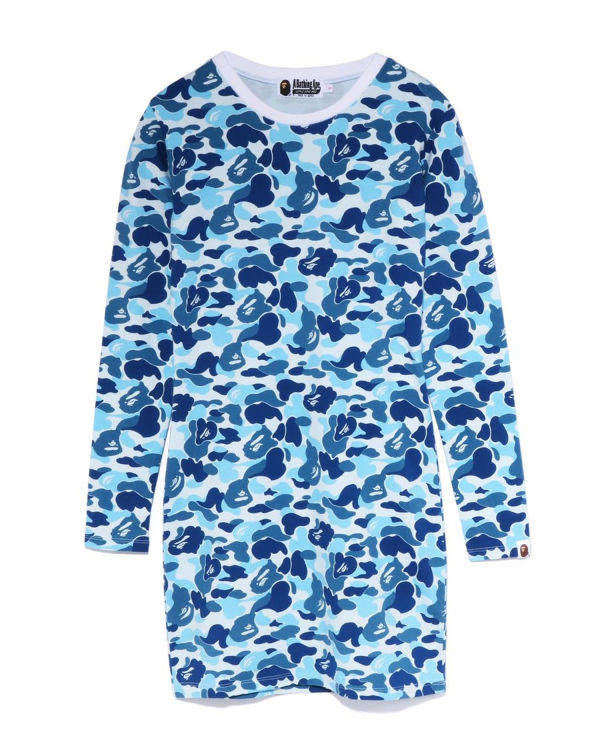 Vestido Bape ABC Camo L/S Bodycon Mujer Azules | QURFH-2037