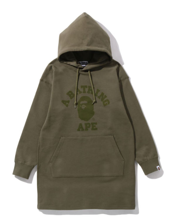 Vestido Bape Ape Head One Point Onepiece Mujer Verde Claro | UMBDS-9847