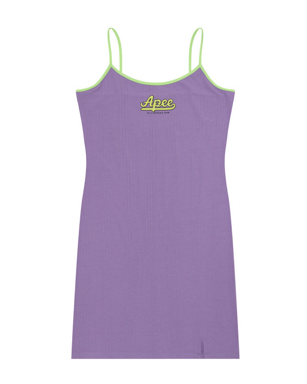 Vestido Bape Logo print Mujer Moradas | HZUOJ-9178