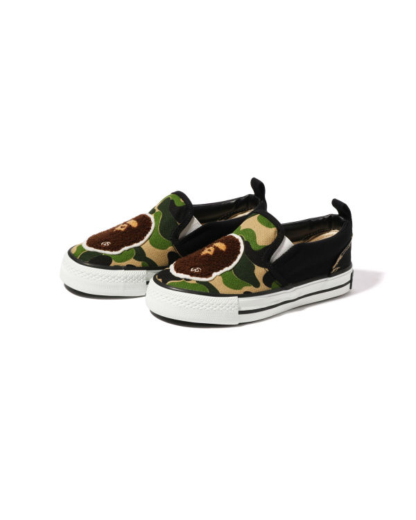 Zapatillas Sin Cordones Bape ABC Camo Ape Head Patch Niños Verde | INFYA-0584